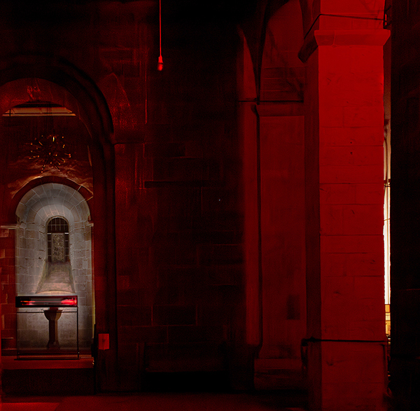 installation End of Darkness, exhibition in the cathedral of Schaffhausen (Switzerland)